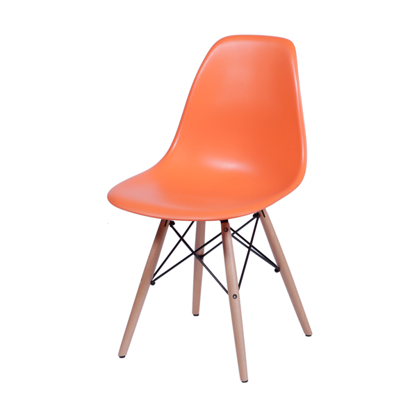 Eames Base de Madeira Laranja